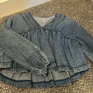 Free people soft denim shirt